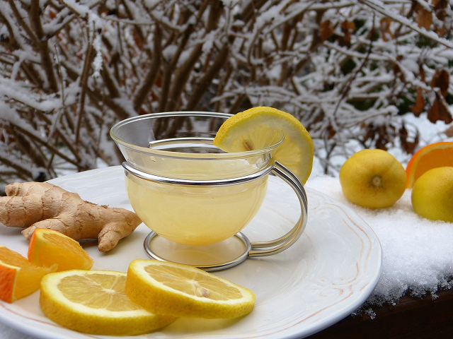 Infusion au gingembre et citron pour les maux d'hiver