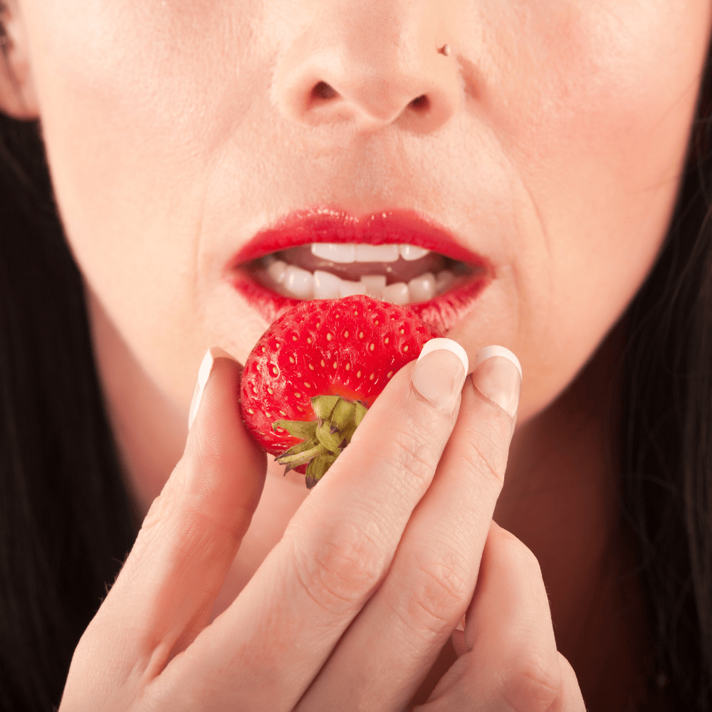 Réaction aux fraises, signe d'allergie croisée au pollen du bouleau